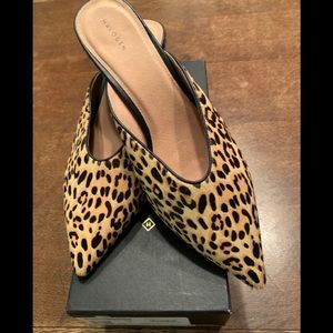 Halogen Cheetah Print Mules with Block Heel NIB